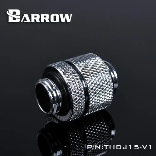 Barrow Mods Barrow Mods G1/4" 15mm Male-to-Male Extension Fitting Micro Adjustment Silver diy cooling — product photo