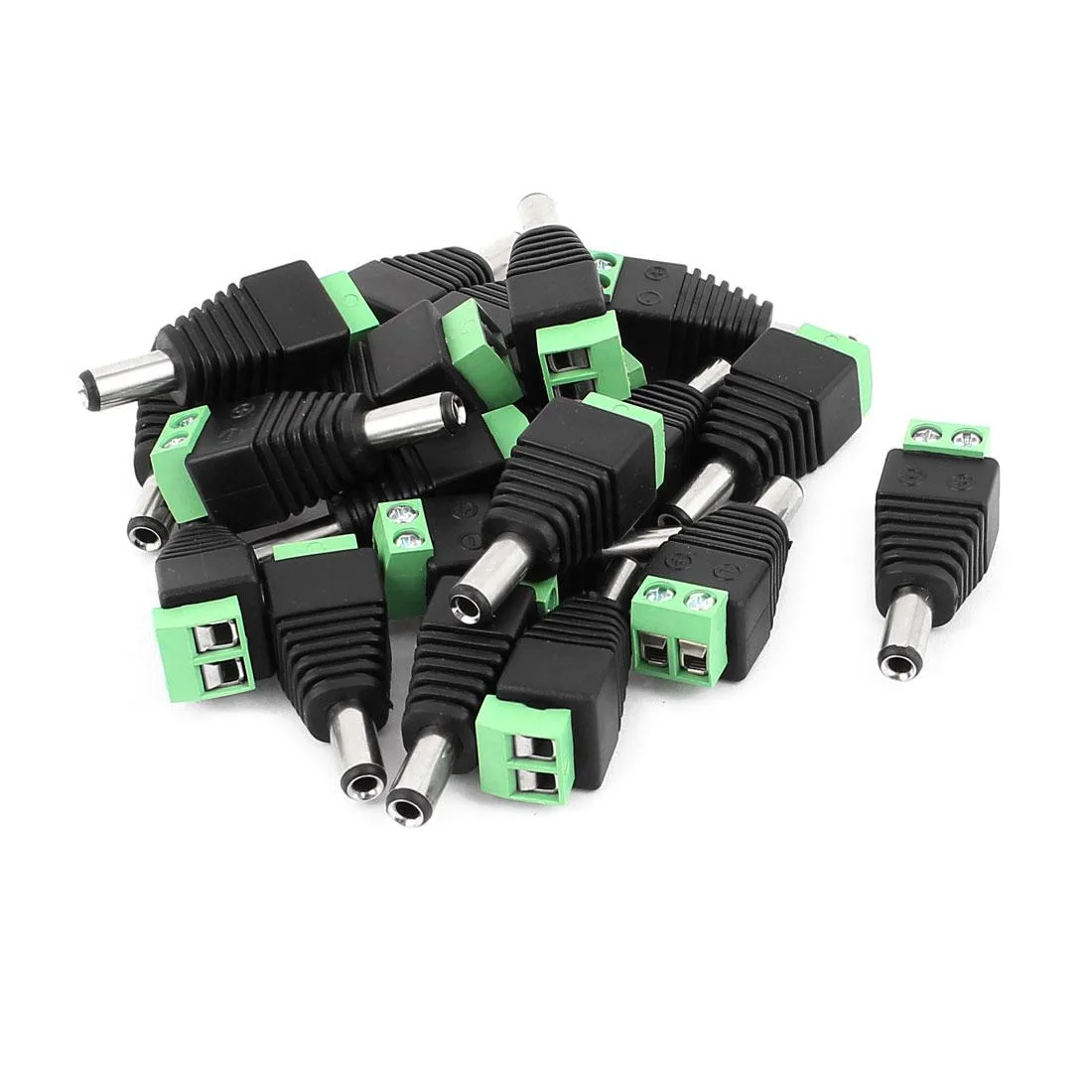 Unique-Bargains Unique-Bargains 20 Pcs 5.5mm x 2.5mm Male DC Power Jack Terminal Connectors surveillance accessory — product photo