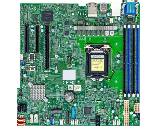 Supermicro Supermicro MBD-X12STH-F-O server motherboard LGA 1200 DDR4 3200 128GB ECC Micro ATX — product photo