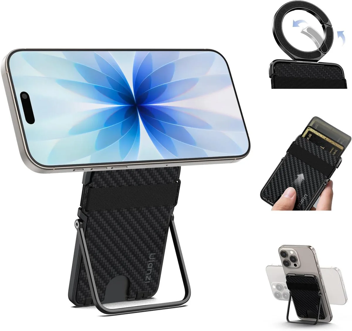 ULANZI ML25 Magnetic Wallet Stand 0.8cm 100g Black — product photo