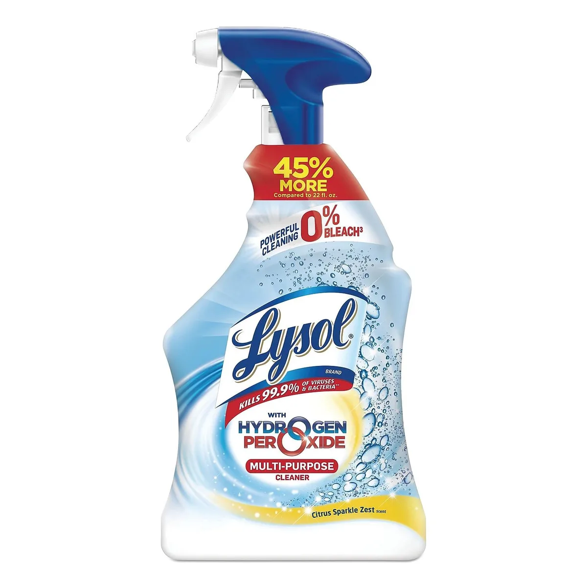 LYSOL LYSOL RAC89289CT Multi-Purpose Hydrogen Peroxide Cleaner Citrus Sparkle Zest 32 oz Trigger Spray 9/Carton — product photo