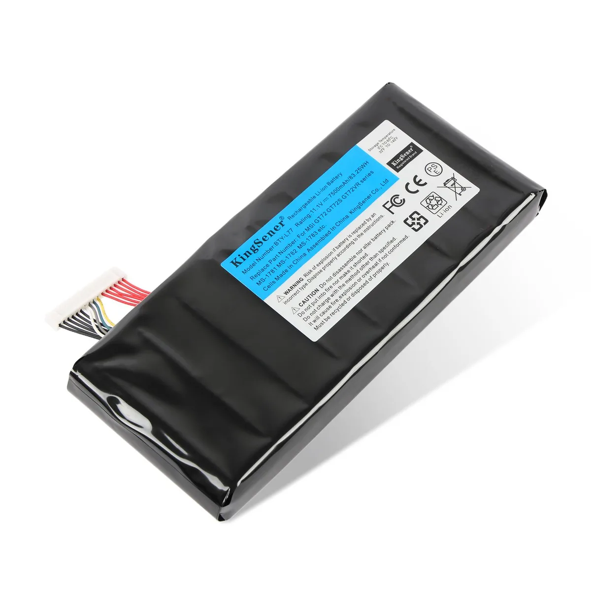 KingSener KingSener BTY-L77 laptop battery 11.1V 7500mAh 83.25Wh 9-cell — product photo