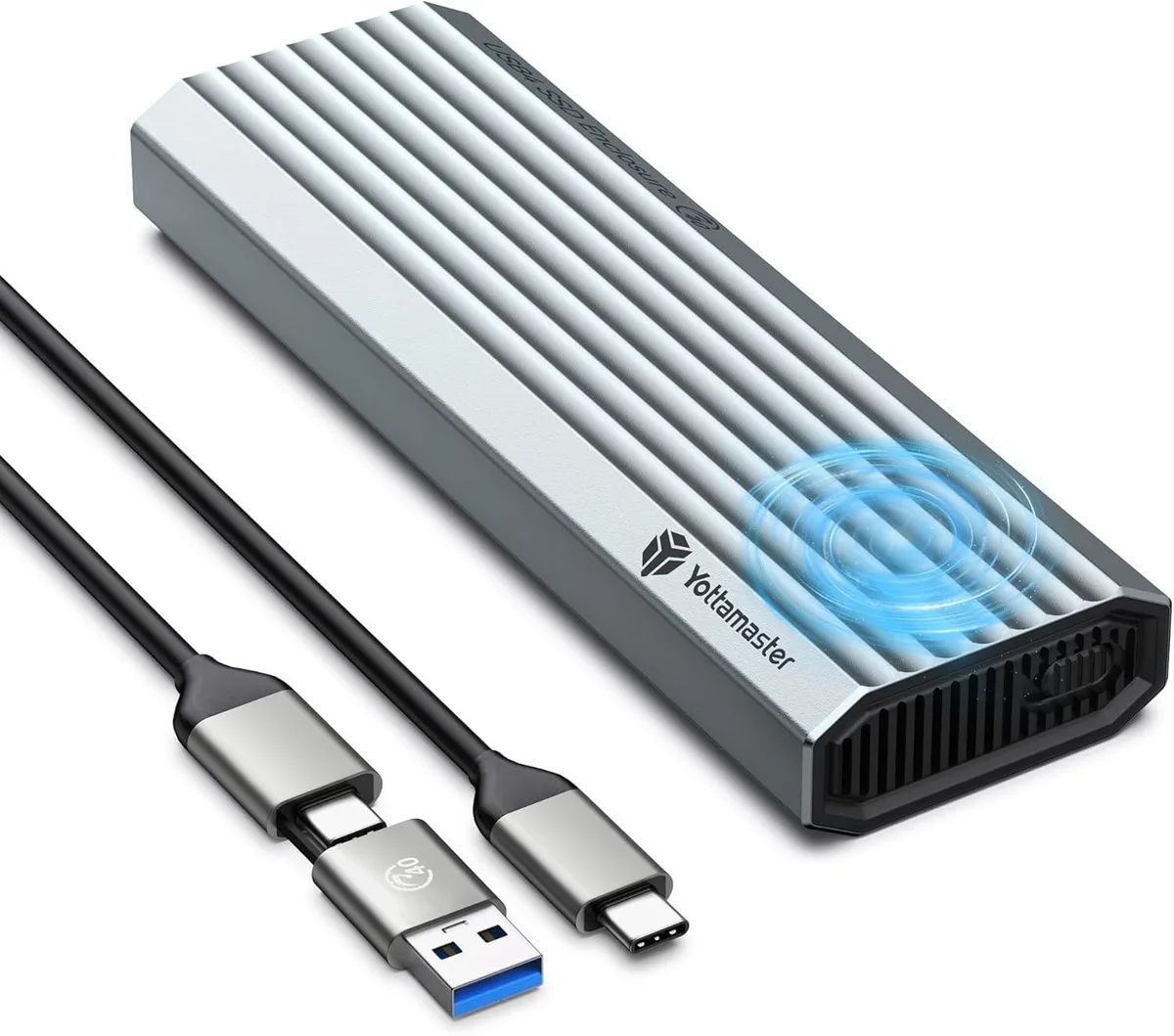 Yottamaster Yottamaster 40Gbps M.2 NVMe Drive Enclosure with Fan — product photo