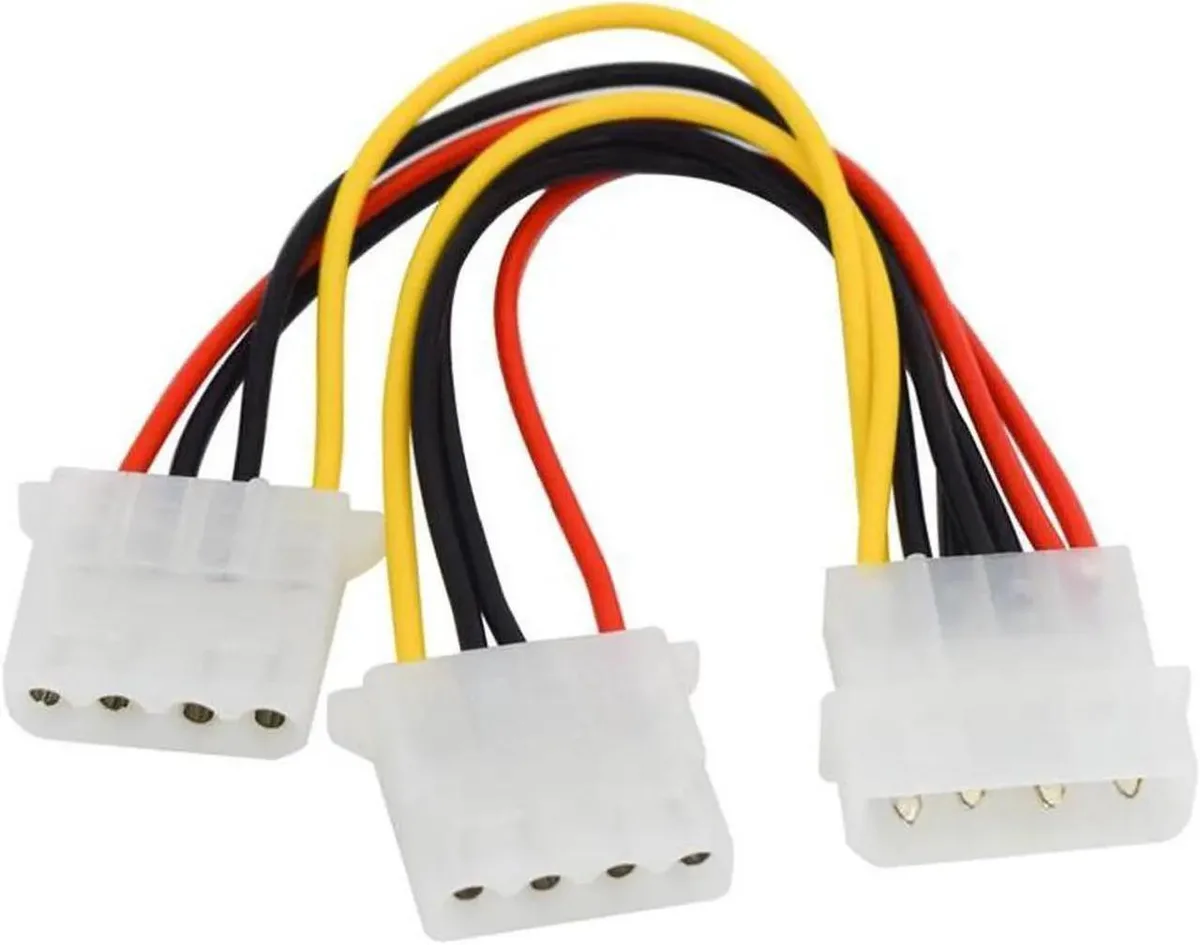 Vszerda Vszerda 18AWG 8 inch Molex 4-pin LP4 Male to 2 Female Splitter Cable — product photo
