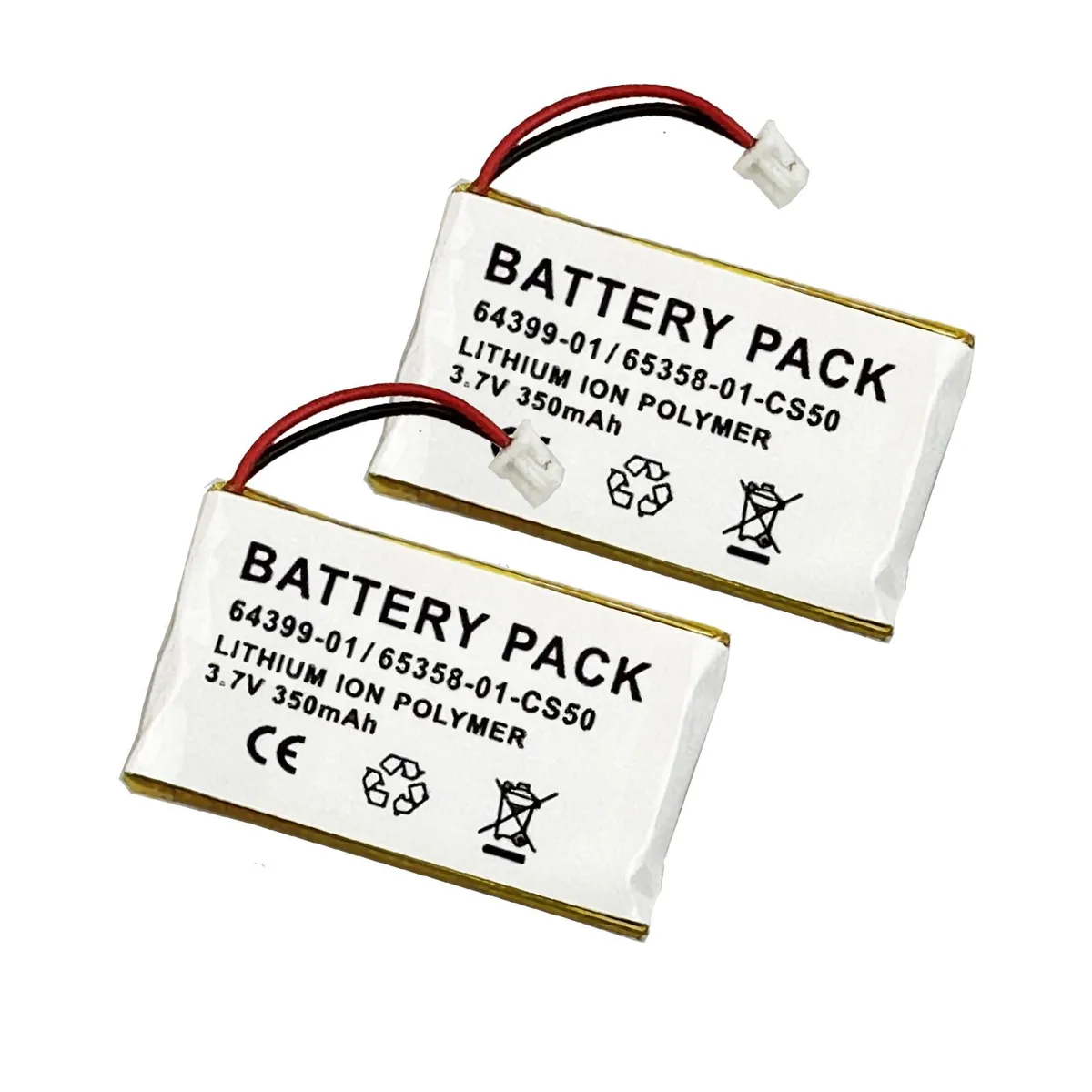 Centenex Electronics Centenex Electronics Battery 2-Pack for Plantronics CS50 CS55 HL10 230mAh — product photo