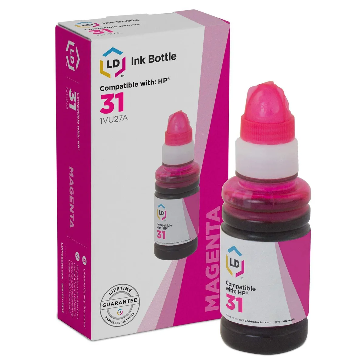 LD Products LD Products Compatible Ink Bottle for HP 31 1VU27AN Magenta 70 mL 8000 Pages — product photo