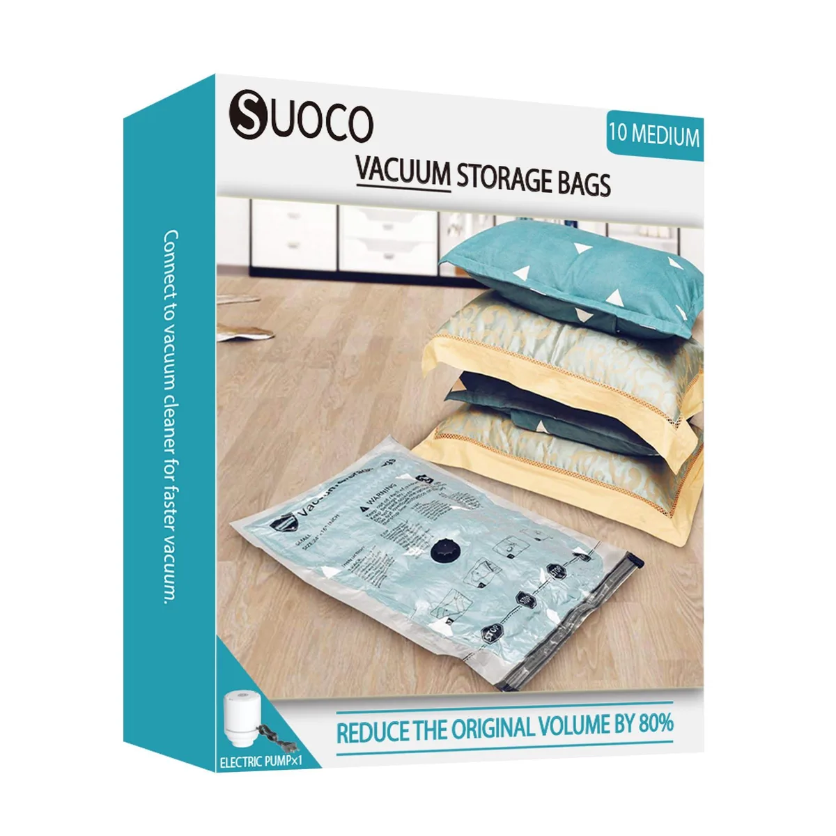 SUOCO VAC-2023 vacuum sealer bags 10 medium 20x28 inches — product photo