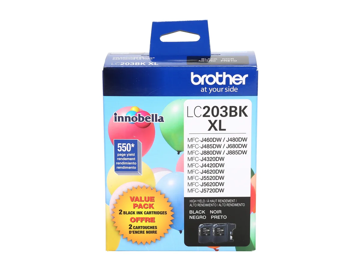 Brother Brother LC2032PKS ink cartridges (genuine brands) 2 pack black high yield 550 pages — product photo