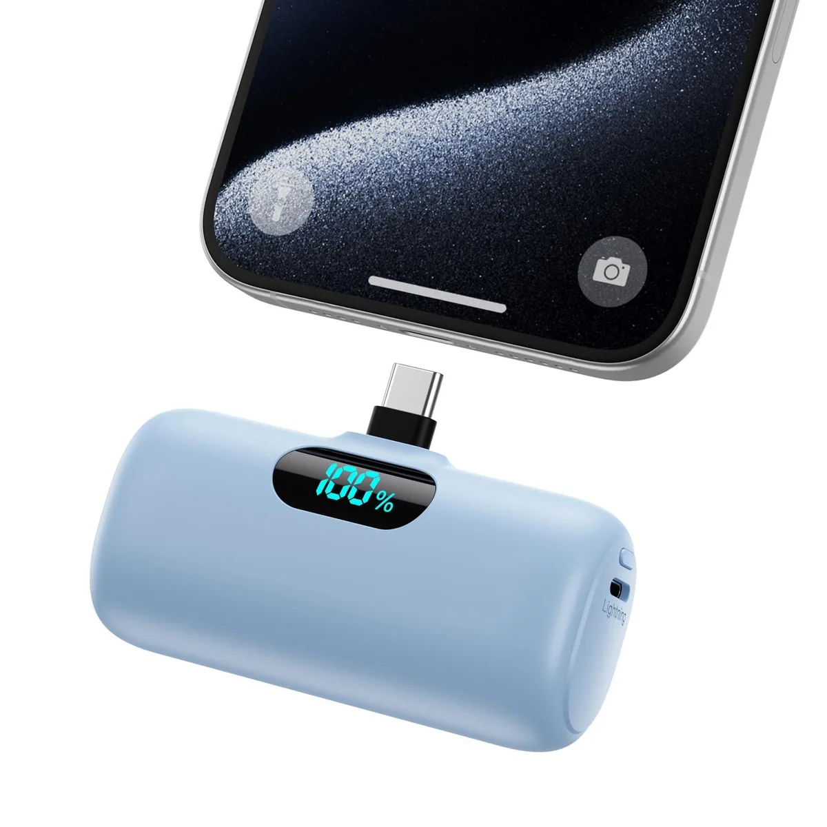 HETP HX45X2 5000mAh USB-C power bank Light Blue — product photo