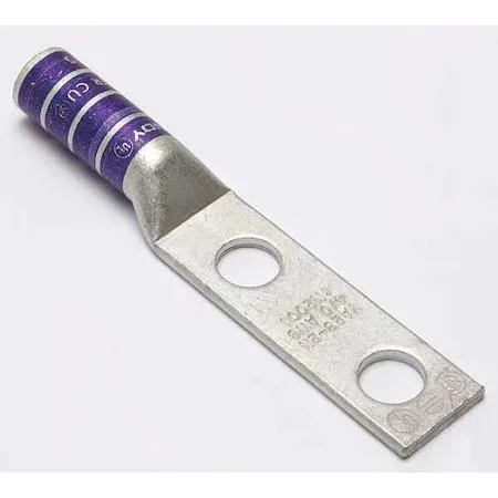 Burndy Burndy 4/0 AWG Copper Compression Lug, 2 Hole, 1.02 in Tongue — product photo