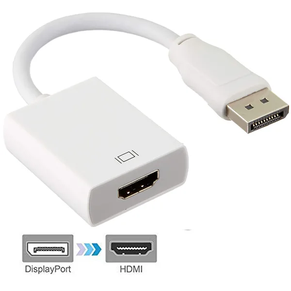 LUOM LUOM DisplayPort to HDMI Adapter White Male to Female audio video converter — product photo