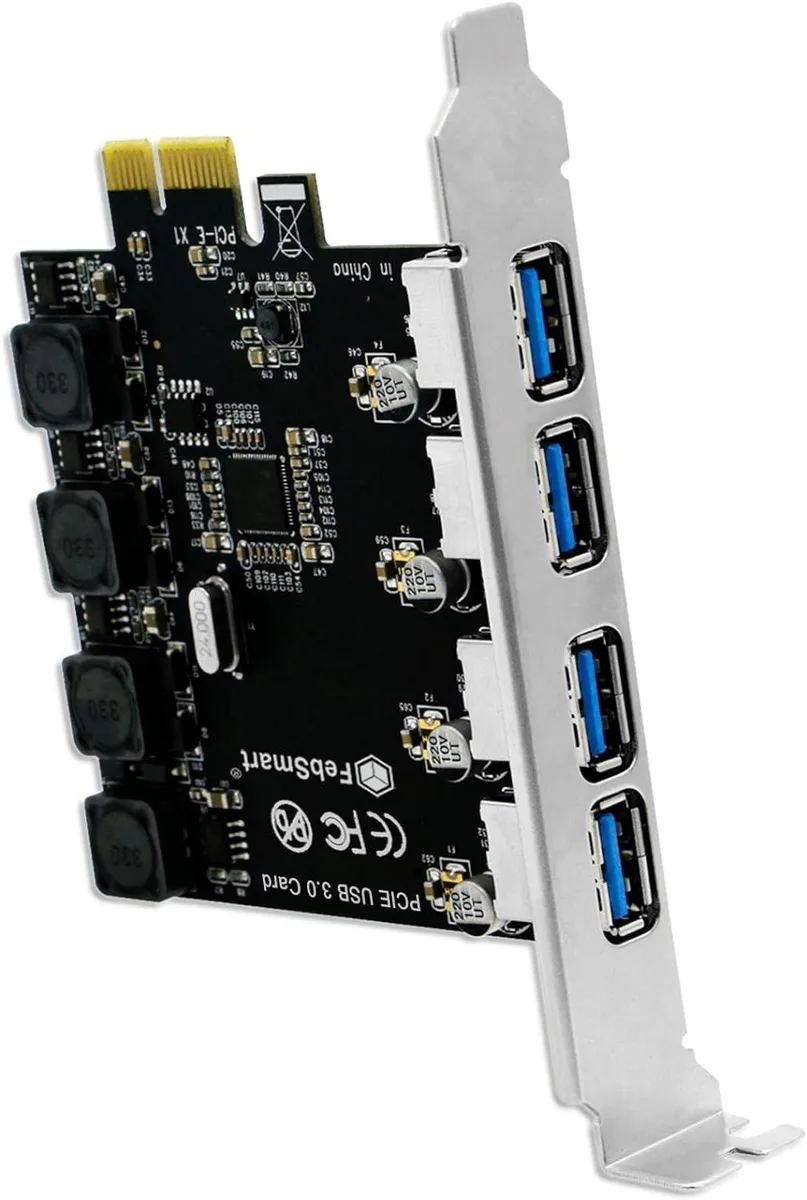 ESTONE ESTONE PCIE24USBA 4-port USB 3.0 PCIe card Super Speed 5Gbps Windows 11/10/8.1/8/7/Vista/XP/Server — product photo