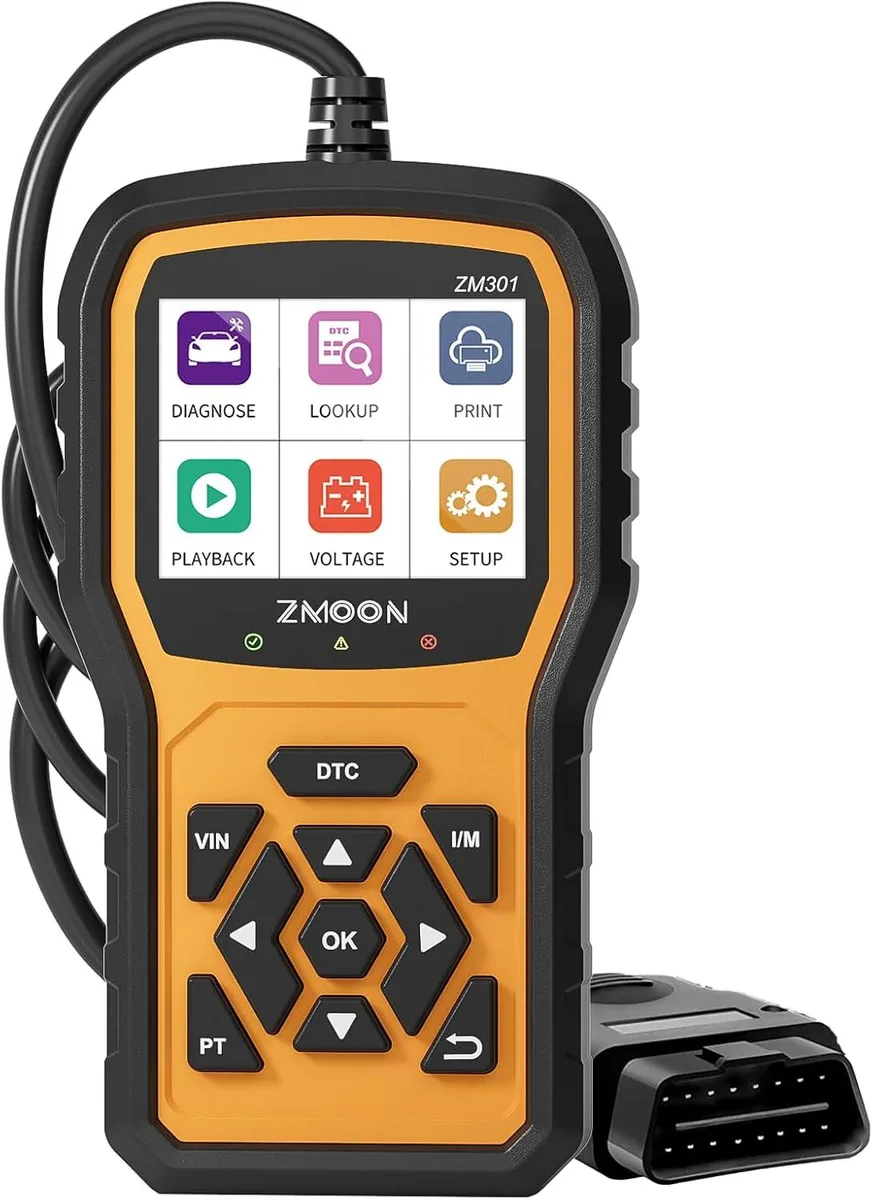Handheld OBD2 scanner with colour screen and cable