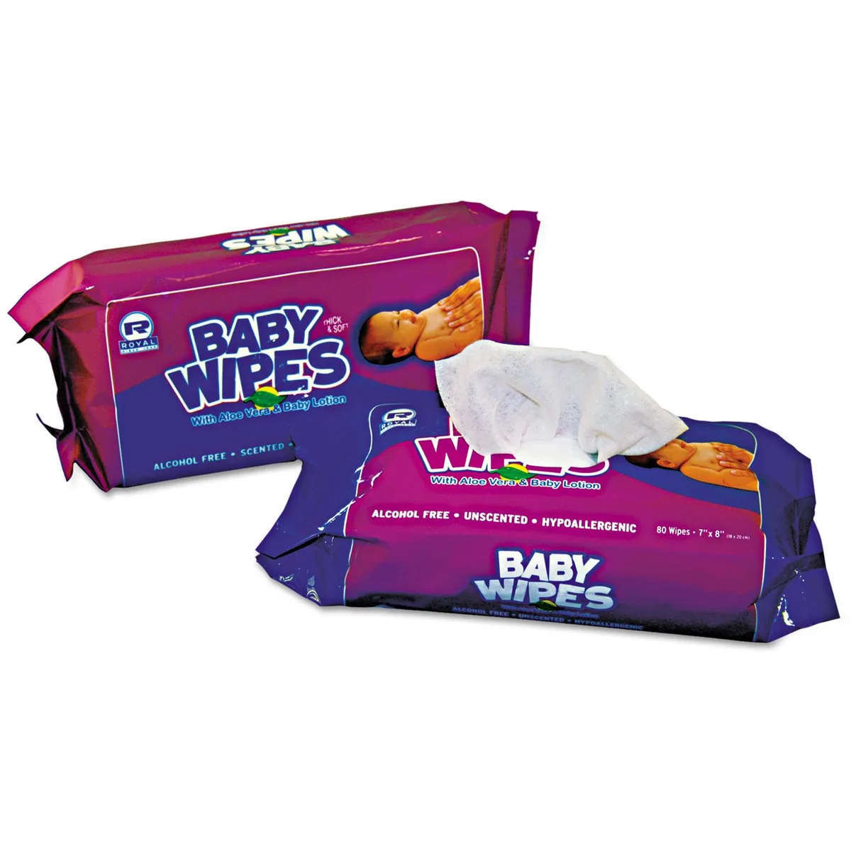 Royal Royal RPPRPBWUR80 office furniture 12 packs 80 wipes 960 count — product photo