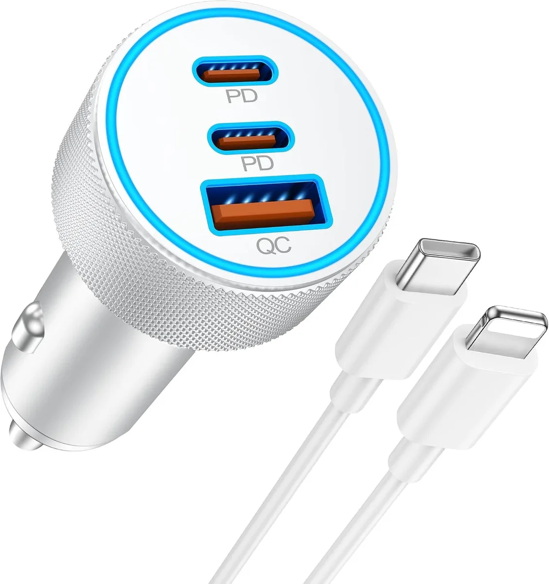 Leelbox Leelbox 67W 3-Port USB-C Car Charger with 3ft Cable — product photo