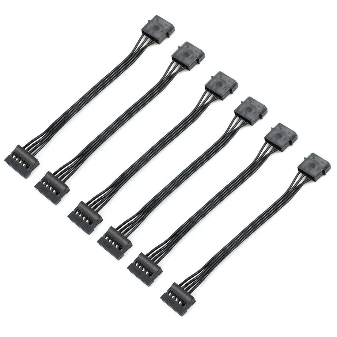 Vszerda Vszerda 4 Pin Molex to Dual SATA Power Cable 20cm 6PCS — product photo