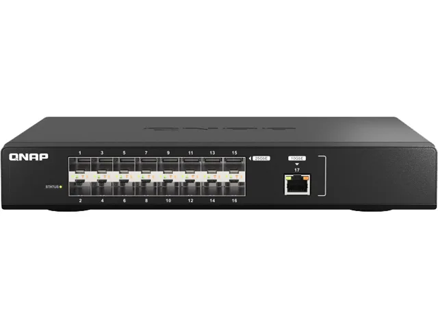 Qnap Qnap QSW-M5216-1T-US 16-port 25GbE SFP28 managed network switch — product photo