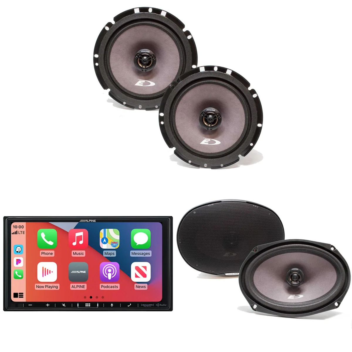 Alpine Alpine iLX-407 7-Inch Receiver with SXE-1726S 6.5" &amp; SXE-6926S 6x9" Speakers — product photo