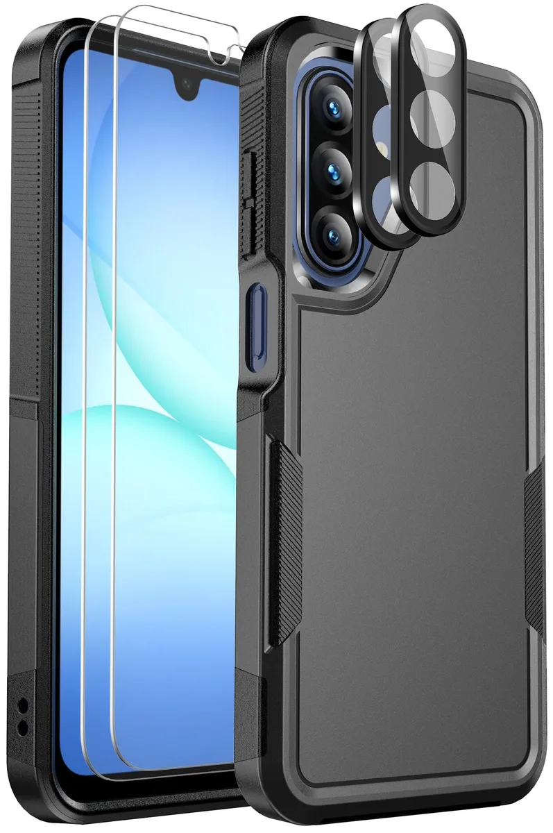 Ezanmull A17 Case for Samsung Galaxy A17 5G with Screen and Lens Protectors Black — product photo