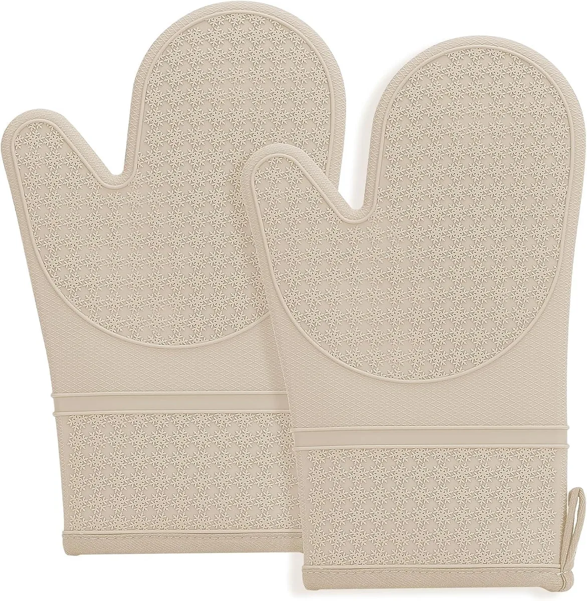 Hovico Silicone Oven Mitts 2PCS 11.6" 500°F Apricot — product photo