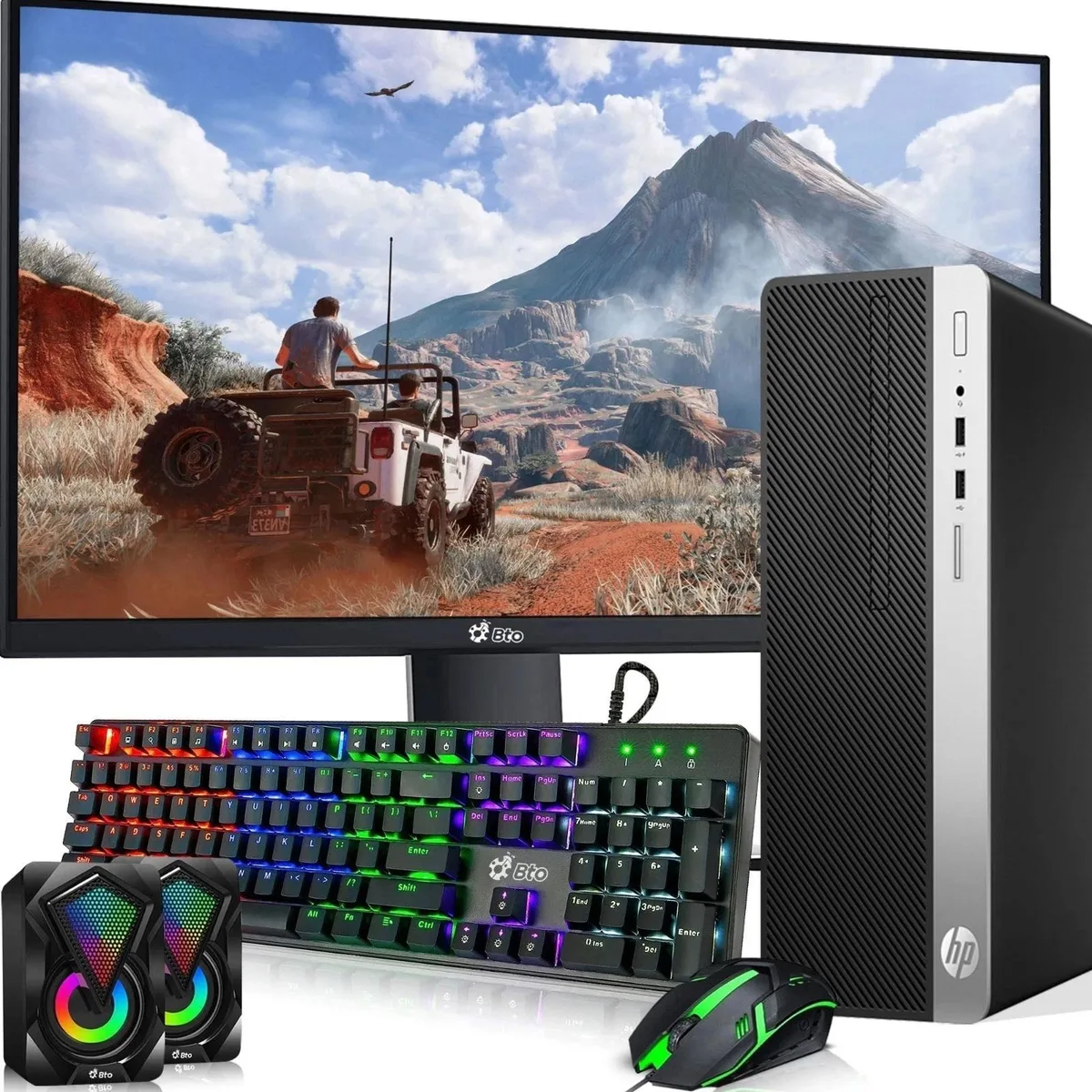 HP HP 400 G5 SFF Desktop PC i5-8500 16GB 256GB GT 1030 22" Monitor Windows 11 Pro — product photo