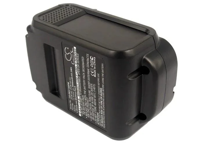 Rectangular black lithium-ion battery pack with DeWalt XR branding and 14.4V 3000mAh label