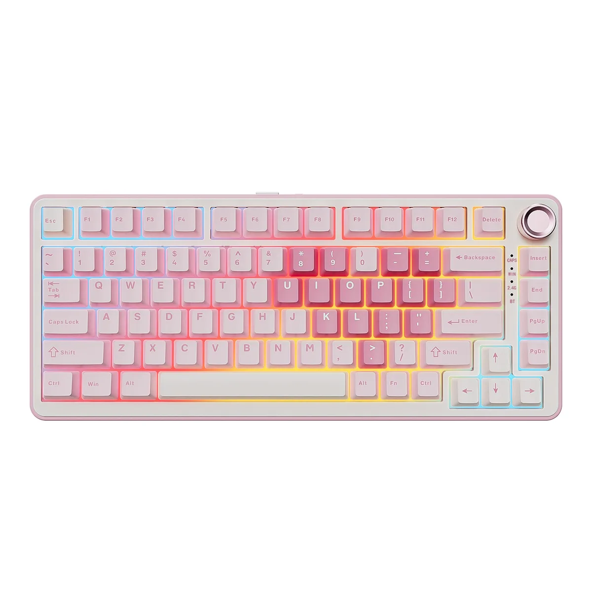 YUNZII YUNZII B75 PRO 75% Wireless Mechanical Gaming Keyboard (Pink, Milk V2 Switch) — product photo
