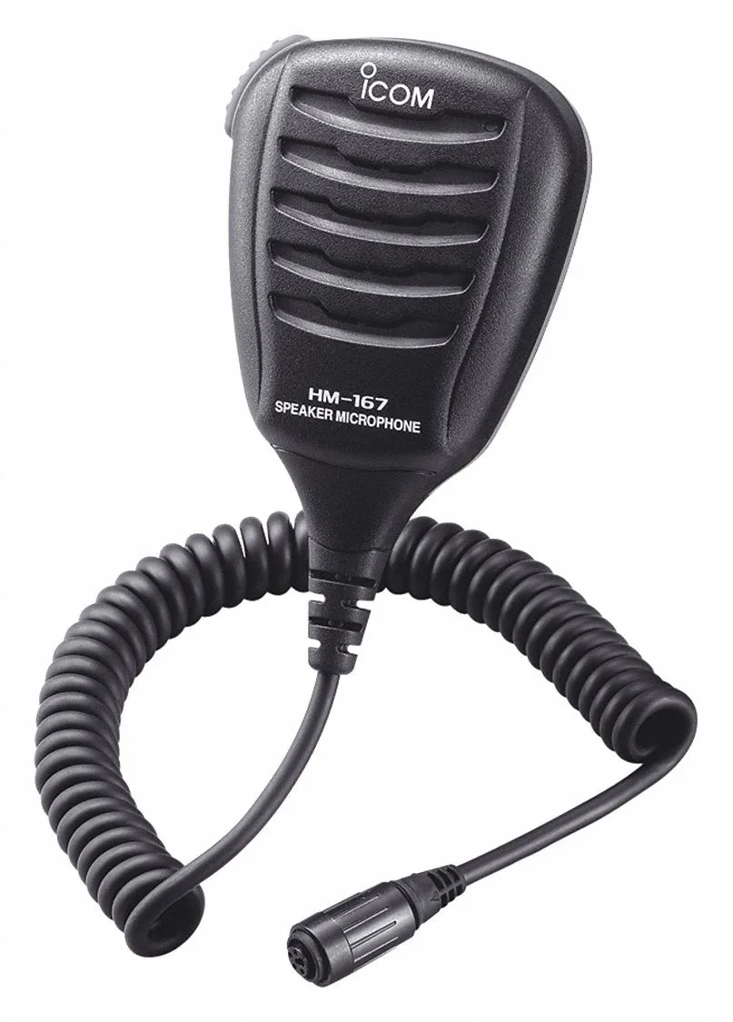 Icom America Inc Icom America Inc HM167 Waterproof Speaker Microphone for M72 M73 4-pin IPX8 13.2in 335mm — product photo