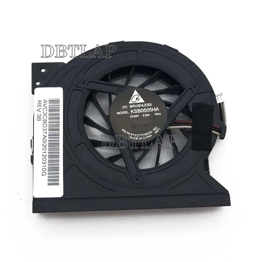 Small black laptop CPU cooling fan with plastic frame and wire connector
