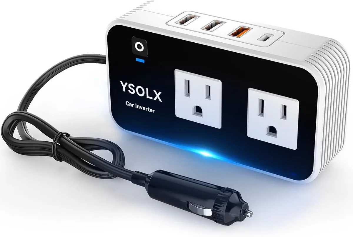 Leelbox Leelbox 200W 12V to 110V Car Power Inverter 4 USB 18W 20W — product photo