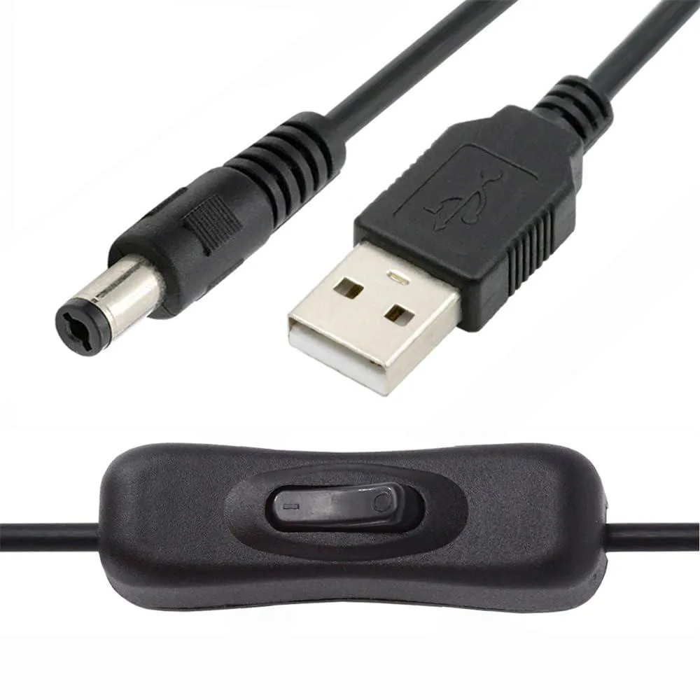 Fervit Fervit USB 2.0 On/Off Power Switch Cable Type-A to DC 5.5x2.1mm — product photo