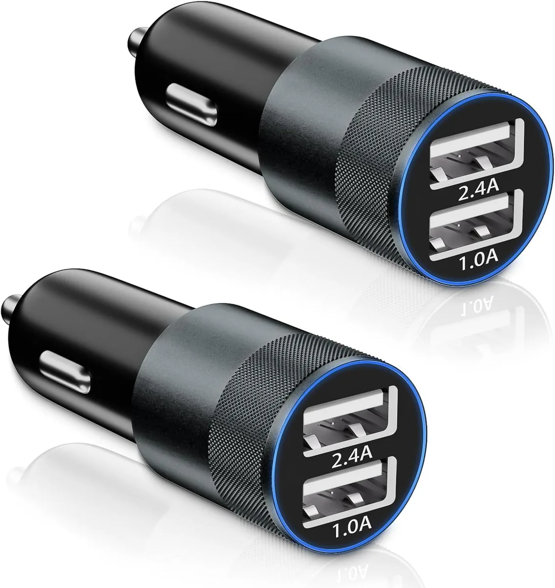 Hamzan Hamzan USB Car Charger 2 Pack 3.4A Dual USB Ports — product photo