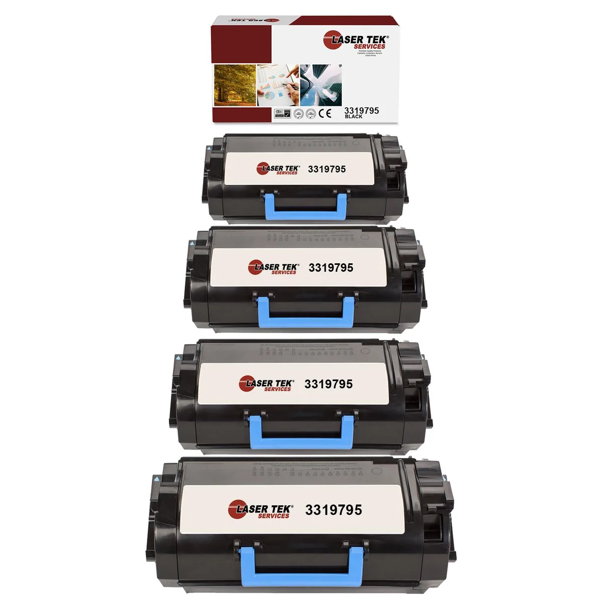 Laser Tek Services Laser Tek Services 3319795 Black Toner Cartridge 4PK — product photo