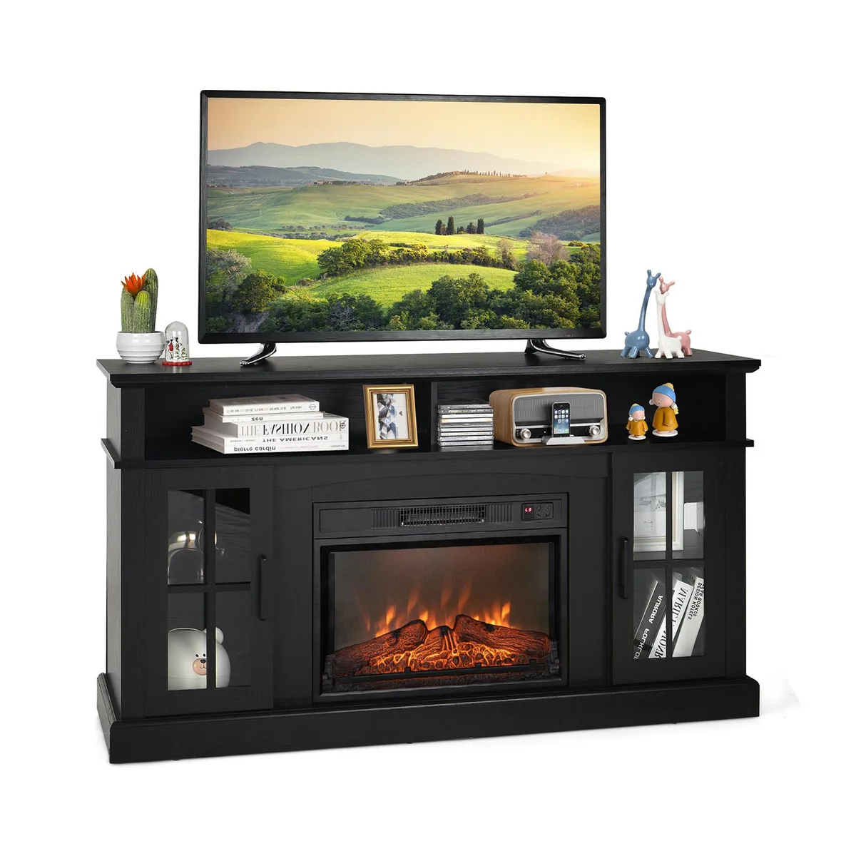 SlickBlue SlickBlue 58" Fireplace TV Stand with Side Cabinets, 65" TV Max — product photo