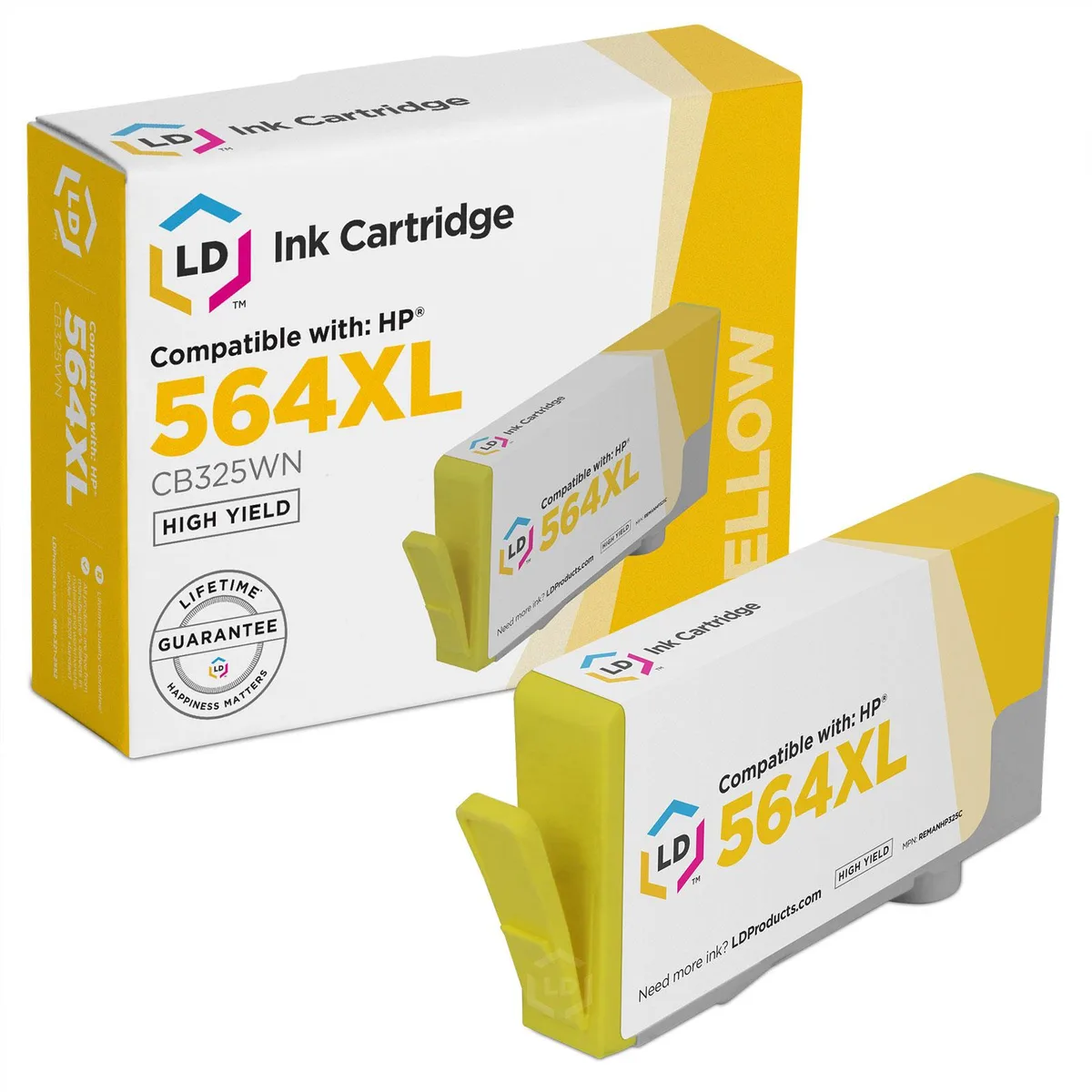 LD Products LD Products HP 564XL CB325WN High Yield Yellow Ink Cartridge 750 Pages — product photo
