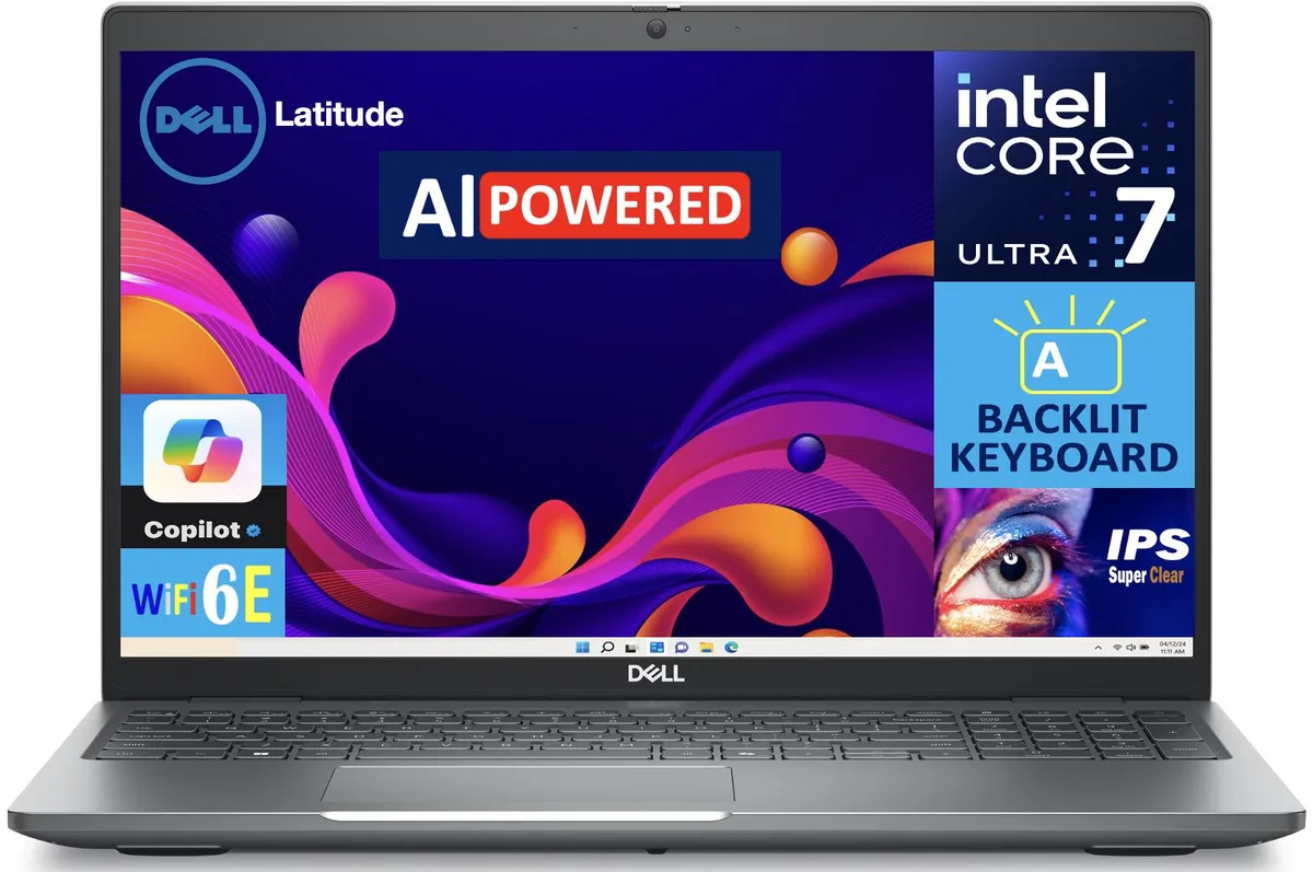 DELL DELL Latitude 5550 laptop Intel Core Ultra 7 155U 32GB DDR5 256GB 15.6" FHD — product photo