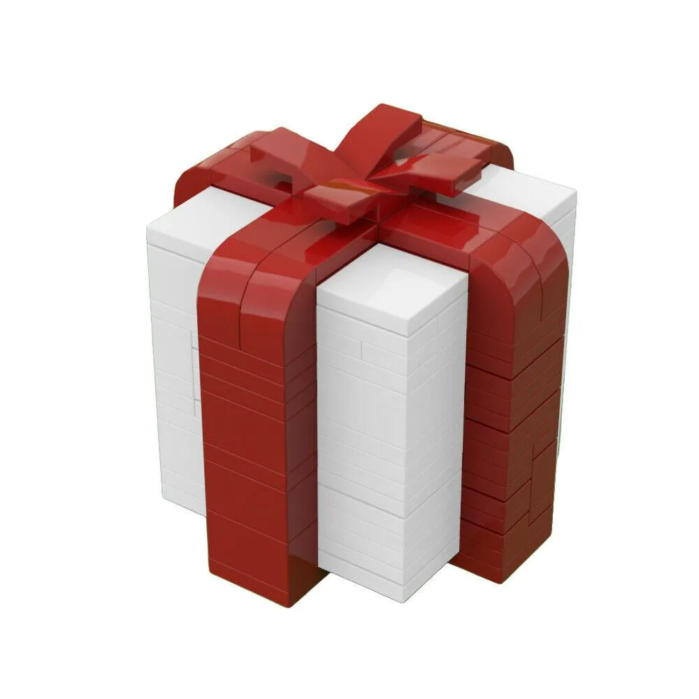 ZITIANYOUBUILD ZITIANYOUBUILD Gift Box Puzzle Box White-Red 177 Pieces — product photo