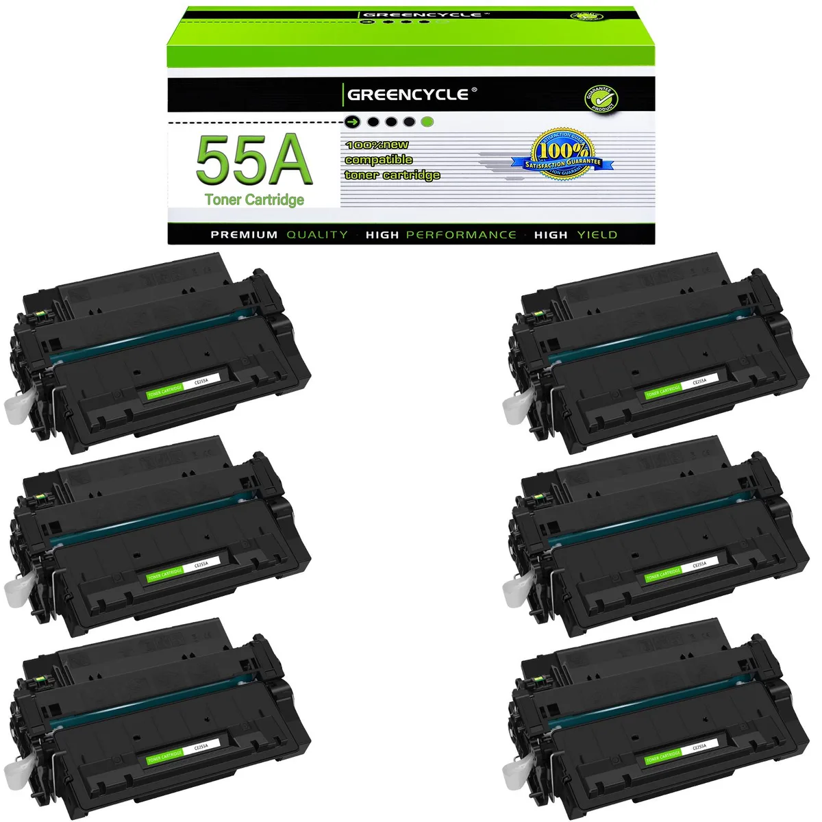 GREENCYCLE GREENCYCLE CE255A toner cartridge 6 pack black 6000 pages — product photo