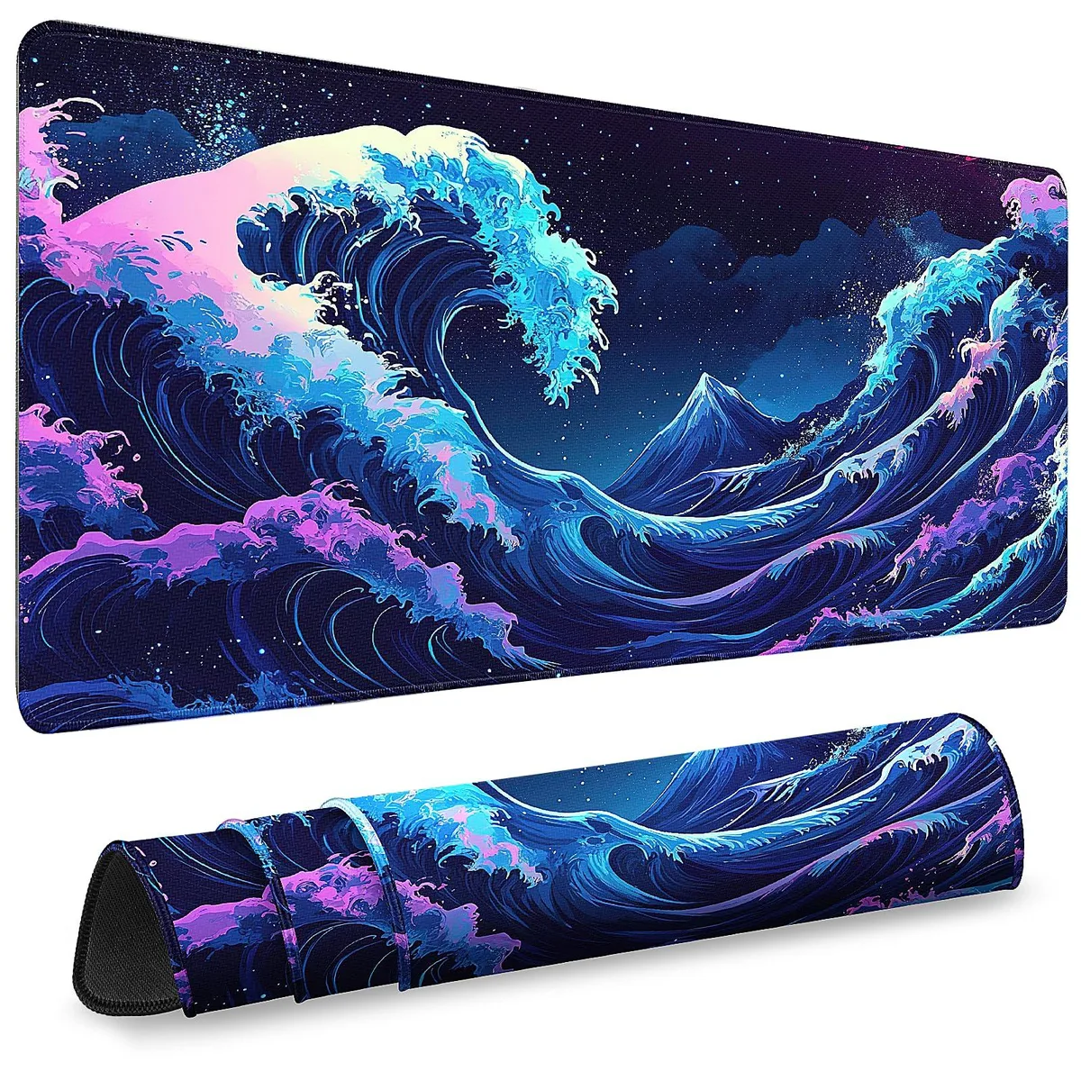  Keychron 010 Desk Mat Japanese Waves 2 31.5 x 11.2 inches — product photo