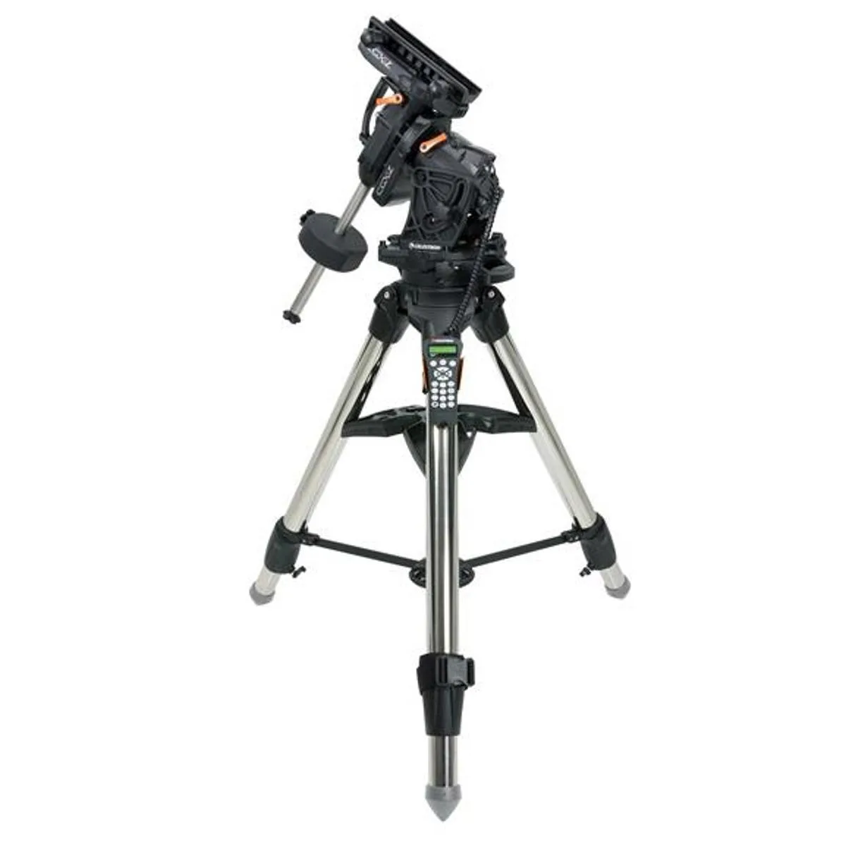 Celestron CGX-L equatorial mount on heavy-duty tripod with 2.75 inch legs