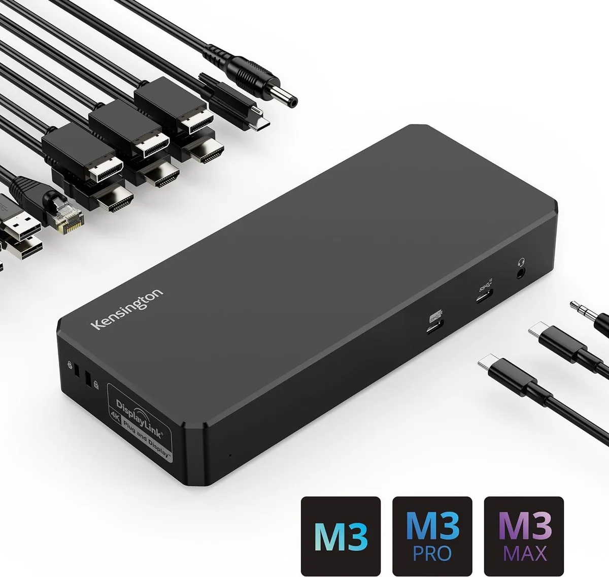 Kensington Kensington K33621NAMAC SD4790-MAC EQ USB-C DisplayLink Triple 4K Docking Station — product photo
