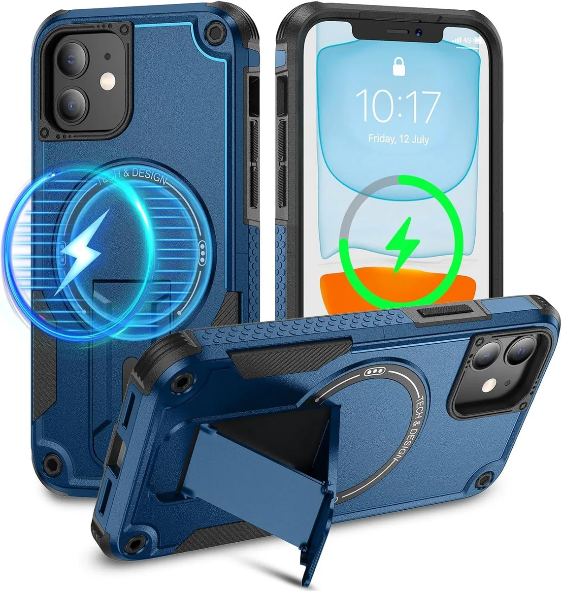 TAURKENAM TAURKENAM iPhone 11 Case MagSafe Stand Navy Blue — product photo
