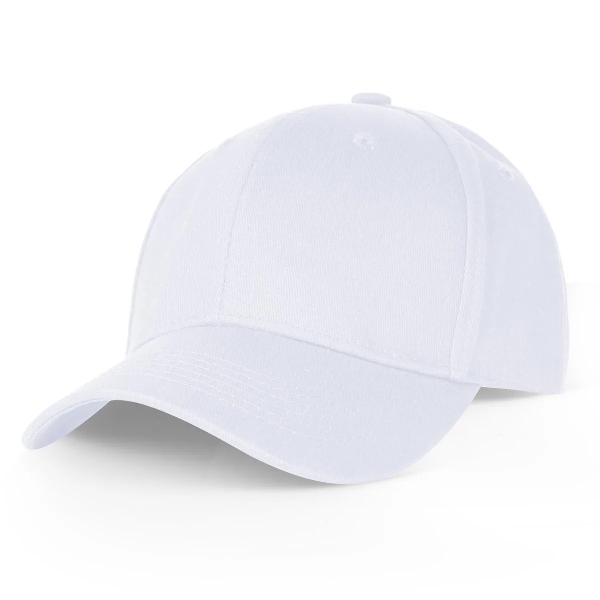  Plain Cotton Baseball Cap Adjustable 19.6–22.8" (Black) — product photo