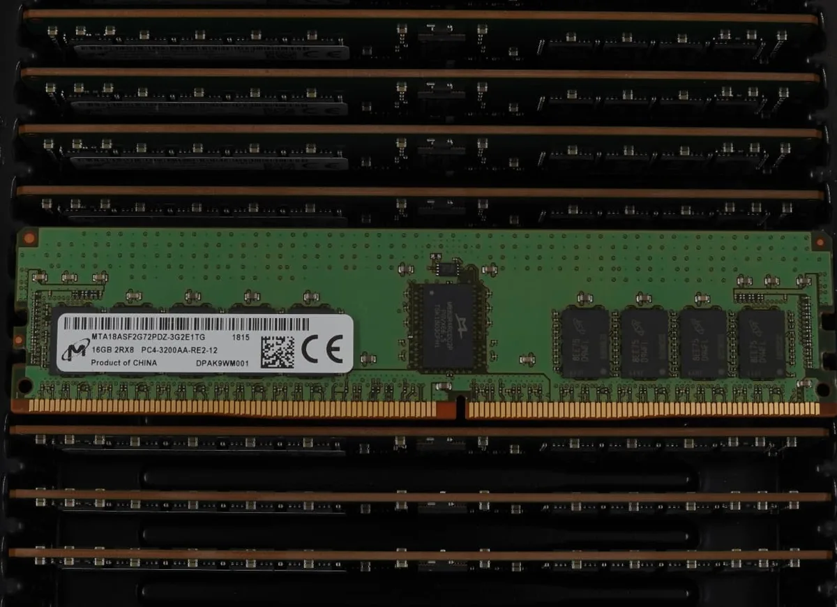 Micron Technology, Inc. Micron Technology, Inc. 16GB DDR4-3200 ECC RDIMM server RAM — product photo