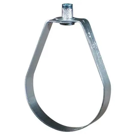 Galvanised steel swivel loop hanger, adjustable, 4 7/8 in length