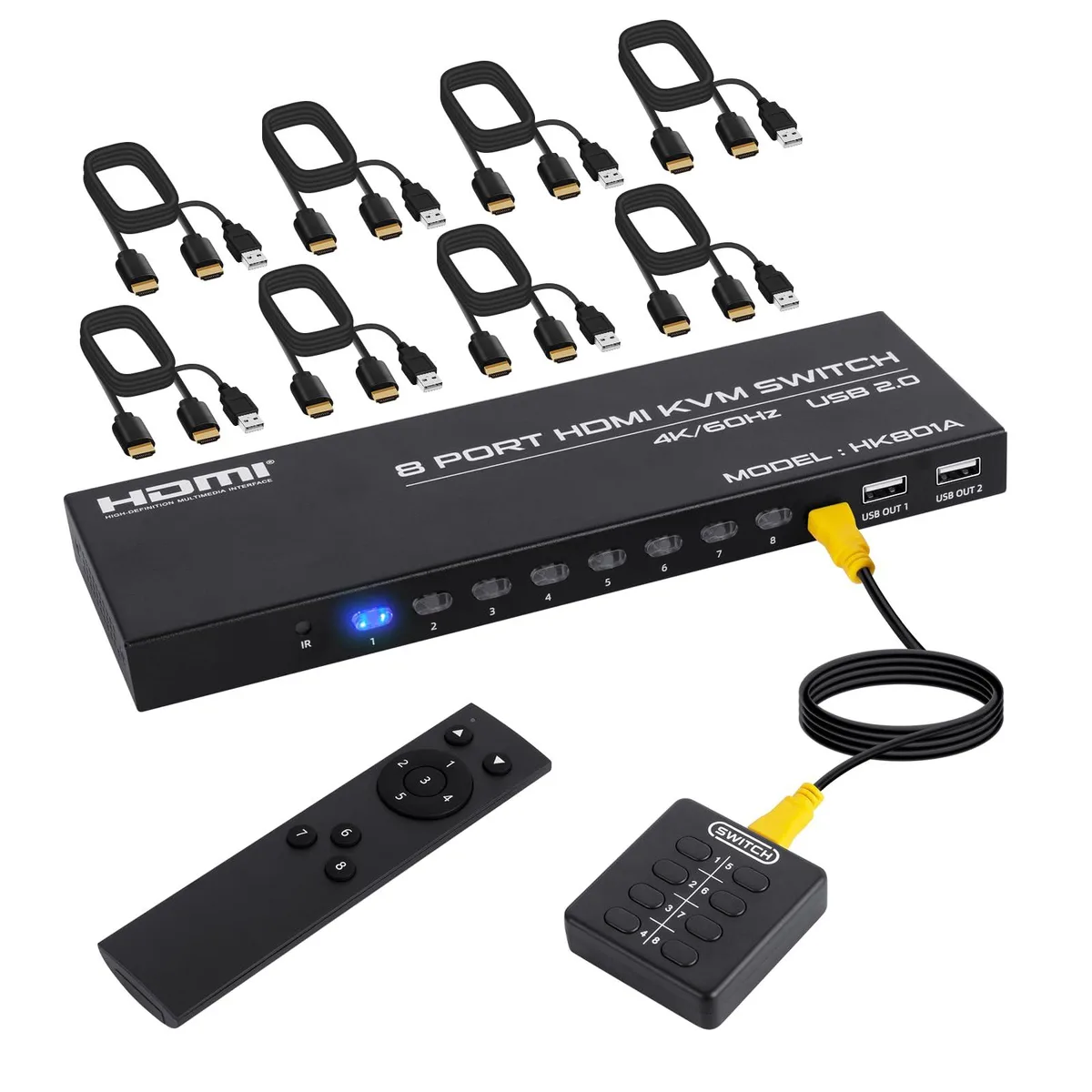 Vszerda Vszerda KS802 8-Port HDMI KVM Switch 4K@60Hz — product photo