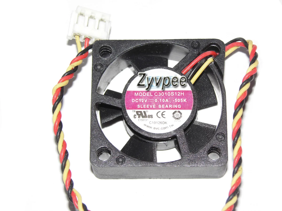 Zyvpee Zyvpee C3010S12H 505K 30mm 12V 3 Pin case fan — product photo