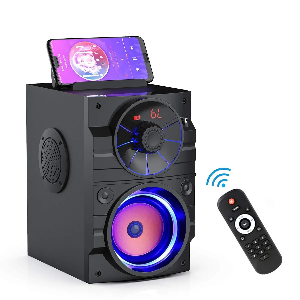  Aesackir A9-1 Portable Speaker 2.1 CH 11 W Bluetooth 4.2 FM Radio LED Lights Black — product photo