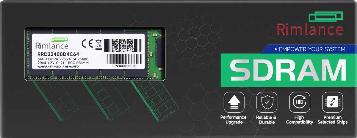 RIMLANCE RIMLANCE RRD23400D4C64 64GB DDR4 2933 ECC Registered RDIMM Server Memory — product photo