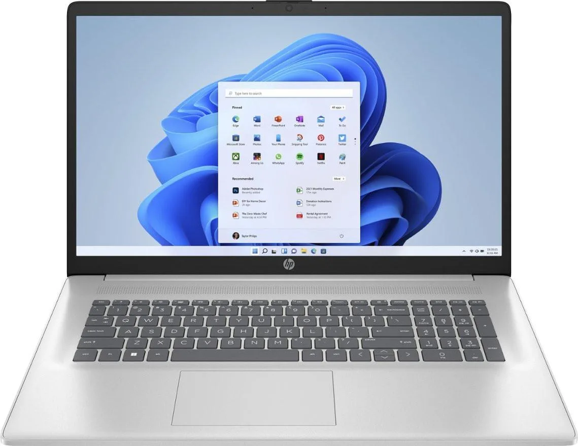 HP HP 17 Laptop 17.3" FHD IPS i3-1215U 32GB 2TB SSD Windows 11 Silver — product photo